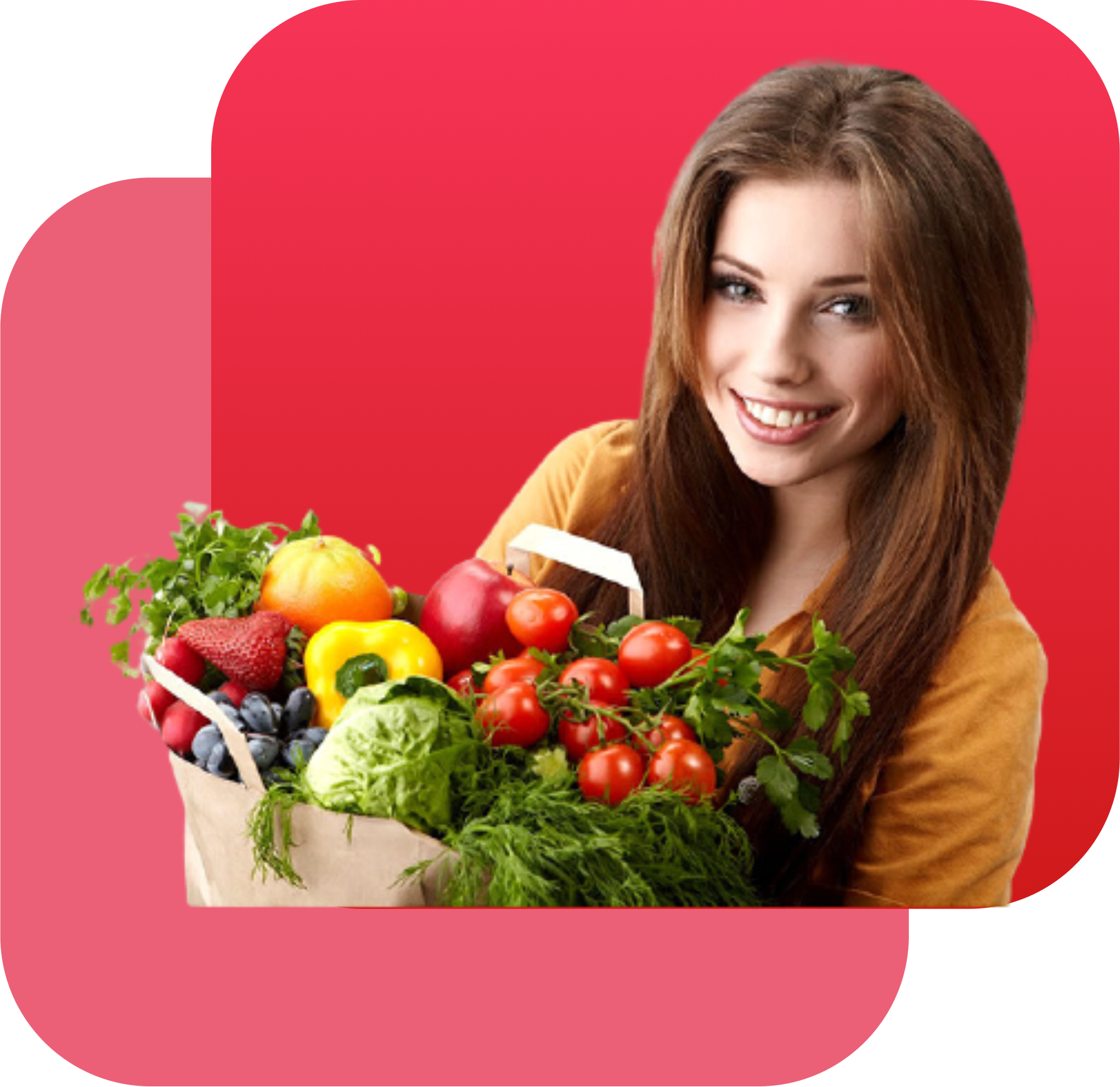 Girls with Vegitables